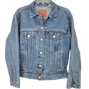 LEVI'S Blue Denim Trucker Jean Jacket 100% Cotton - Women's Size M
